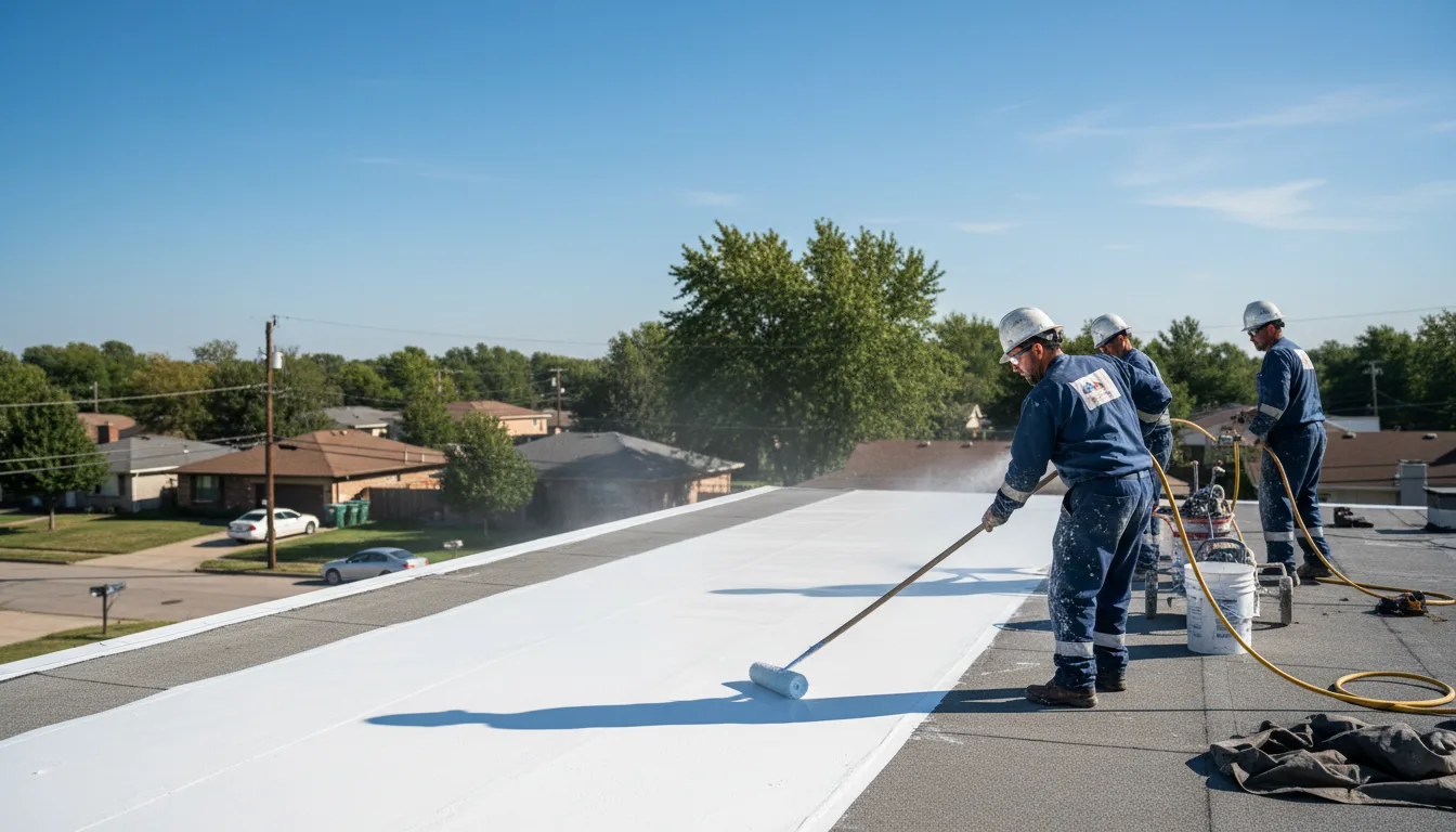 Commercial roof coating in Great Lakes, IL near me
